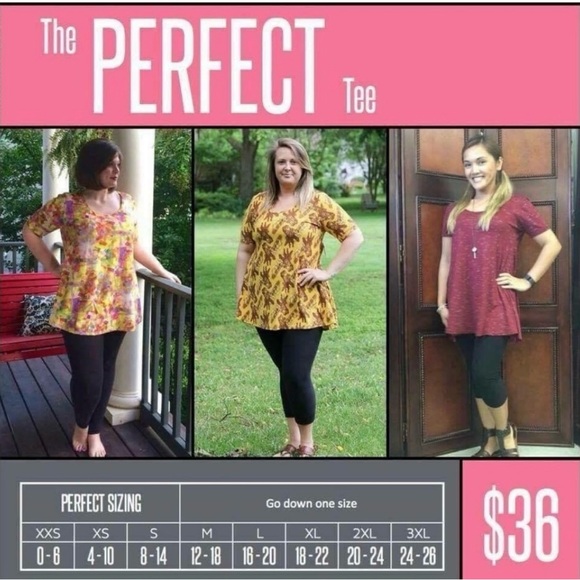 LuLaRoe - Perfect T - Floral Print Top - Size Large - NWT - Picture 13 of 14